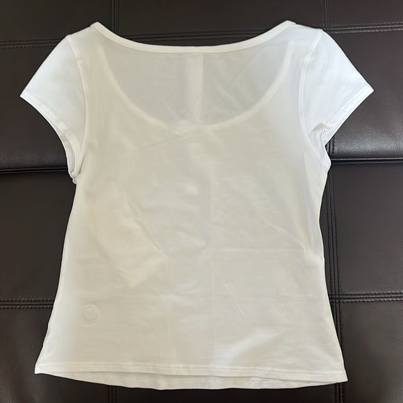 Cap-Sleeve Henley T-Shirt - Picture 7 of 7